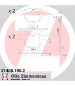 ZIMMERMANN 214861902 Комплект тормозных колодок, диско