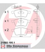 ZIMMERMANN - 218851951 - Тормозные колодки