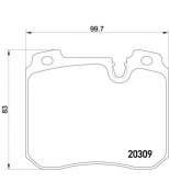 MINTEX - MDB1550 - Колодки тормозные передние к-кт BMW E32 5.0L V12, E34 M5 3.8L