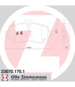 ZIMMERMANN - 230701701 - Комплект тормозных колодок, диско