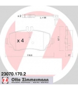 ZIMMERMANN - 230701702 - Комплект тормозных колодок, диско