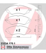 ZIMMERMANN - 232341701 - Комплект тормозных колодок, диско