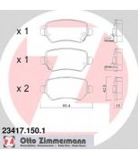 ZIMMERMANN - 234171501 - Комплект тормозных колодок, диско