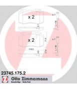 ZIMMERMANN - 237451752 - Комплект тормозных колодок, диско