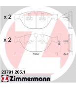 ZIMMERMANN - 237912051 - КОЛОДКИ ТОРМ BMW 5 E60/E61 6 E63 7 E65/E66 F 03/07->>