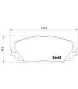 TEXTAR - 2445101 - Колодки торм.пер. TOYOTA PRIUS (ZVW30)