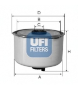 UFI 2445400 24.454.00 Фильтр топливный