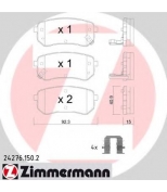 ZIMMERMANN 242761502 Колодки тормозные зад. Hyundai, Kia i10 (IA) 1,0 LPG 02.2014 -