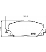 HELLA - 8DB355014311 - Колодки тормозные дисковые