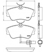 HELLA - 8DB355018621 - Комплект тормозных колодок дисковый тормоз