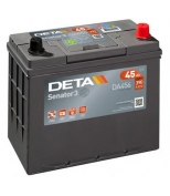 DETA - DA456 - Аккумулятор DETA SENATOR3 12 V 45 AH 390 A ETN 0(R+) Korean B1 234x127x220mm 11.9kg