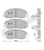 FRITECH - 3070 - Колодки тормозные дисковые передние HONDA CR-V , ACCORD 2,2