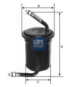 UFI - 3166400 - Фильтр топливный Ford(Usa), Mazda, ...