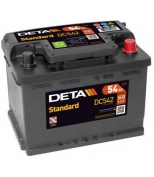 DETA - DC542 - Аккумулятор DETA STANDARD 12V 50AH 510A ETN 0(R+) B13 242x175x175mm 14.2kg