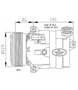 NRF - 32021 - Компрессор кондиционера opel vectra b hatchback (38_) 1.6 i bj 199510-200307 OPEL