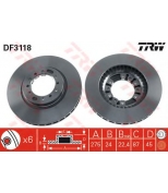 TRW DF3118 Диск тормозной DF3118