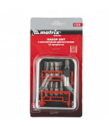 MATRIX 11316 Набор бит, адаптер для бит, сталь S2, 18 предметов, пластиковый бокс. MATRIX MASTER