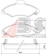 ABS - 37127 - Комплект тормозных колодок, диско