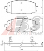 ABS - 37474 - Комплект тормозных колодок, диско