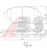 ABS - 37549 - Колодки тормозные передние Mazda MX-5 05-