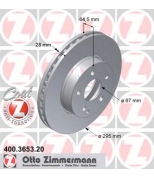 ZIMMERMANN 400365320 Тормозной диск пер MB W204