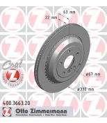 ZIMMERMANN 400366320 Тормозной диск: w 164 задний 330x22