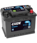 EXIDE - EC542 - Аккумулятор exide classic 12v 50ah 510a etn 0(r+)
