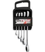 YATO YT5038 Набор ключей накидных  трещеточных  5 пр: 8x9  10x11  12x13  14x15  17x19 мм  в пласт. держателе