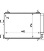 HELLA - 8FC351300661 - Конденсатор кондиционера citroen: c4 (lc_) 1.6 hdi