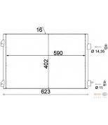 HELLA - 8FC351310791 - Конденсатор  кондиционер