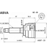ASVA - SZ20 - Шрус наружный 20x49x23 (suzuki   alto iii/swift ii 1.0 mt/1.3 at) asva