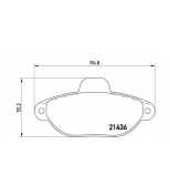 BREMBO - P23096 - Комплект тормозных колодок FIAT PANDA (169) 1.1 Kw 40 09/03 - > F