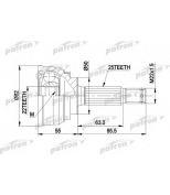 PATRON - PCV1026 - ШРУС наружн к-кт MITSUBISHI: COLT 78-05/92, GALANT 1.6 06/84-12/87, LANCER 78-05/92, HYUNDAI: LANTRA 1.5ie РКПП 10/90-11/95, PONY 1.3/1.5 РКПП 10/85-0