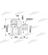 PATRON - PCV1435 - ШРУС наружн к-кт AUDI: A4 00-04, A4 Avant 01-04, A4 кабрио 03-