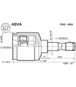 ASVA - FDID5024 - ШРУС  внутренний левый 32х42х35 (ford   mondeo 2.0 mt 2000-) asva