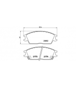 BREMBO - P30024 - Колодки торм. пер/дат HYUNDAI Accent 1.3-1.5 10/94-1/00, Getz 1.0-1.6/1.5CRDi 9/02->, Pony 1.3/1.5i 10/89-1/95, S-Coupe-92