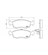 BREMBO - P68039 - К-т торм. колодок Fr RE Logan 1,6 16V