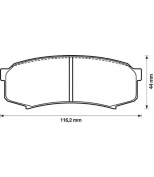 BENDIX - 572245B - 572245B_=413 00=FDB1021 !колодки дисковые з.  Toyota Land Cruiser 80/90 3.4-4.2TD 90>