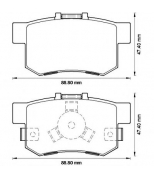 BENDIX - 572544B - Комплект тормозных колодок, диско