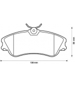 JURID - 571966J - Тормозные колодки перед Citroen/Peugeot Berlingo/Xsara/206/Partner 96- (торм. сист. Lucas)