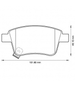 JURID - 572516J - Колодки тормозные задние TOYOTA Avensis 03->