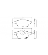 BREMBO - P85039 - Комплект тормозных колодок, диско