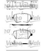 VALEO - 598847 - Комплект тормозных колодок, диско