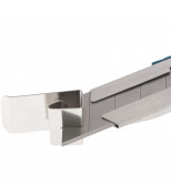 GROSS 78896 Нож 195 мм, металлический корпус, выдвижное сегментное лезвие 25 мм (SK-5), металлическая направляющая, клипса для ремня. GROSS