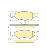 GIRLING - 6102552 - Тормозные колодки пер FORD ESCORT/SIERRA