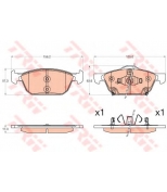 TRW - GDB3600 - Тормозные колодки пер CIVIC IX (FK)