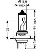 OSRAM 6421001B Лампа Н7 12V 55W РХ26d 64210-01В (блистер)