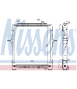 NISSENS - 65476 - Радиатор охлаждения двигателя [пластик/алюмин 705x689x48 c рамкой]