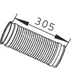 DINEX - 68092 - Гофра от турбо к глушит. L=305мм P/R-ser.