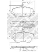 MAPCO - 6825 - Комплект тормозных колодок дисковый тормоз